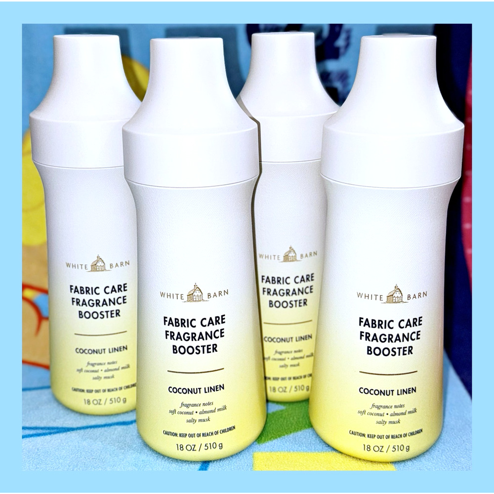 Bath & Body Works 18 oz Fabric Care Fragrance Booster Coconut Linen x4